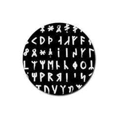 Complete Dalecarlian Rune Set Inverted Rubber Coaster (round)  by WetdryvacsLair