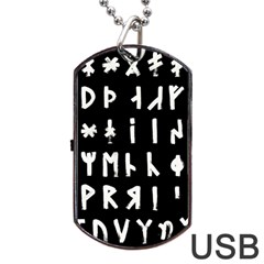 Complete Dalecarlian Rune Set Inverted Dog Tag Usb Flash (one Side) by WetdryvacsLair