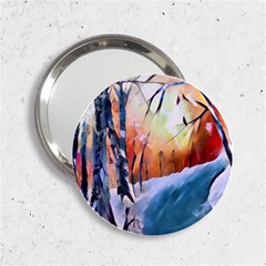 Paysage D hiver 2 25  Handbag Mirrors by sfbijiart