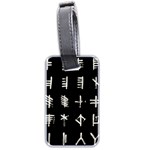 Ogham Rune Set Complete Inverted Luggage Tag (two sides) Front