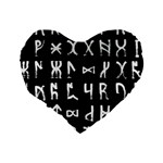 Macromannic Runes Collected Inverted Standard 16  Premium Heart Shape Cushions Back