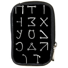 Heinrich Cornelius Agrippa Of Occult Philosophy 1651 Angelic Alphabet Or Celestial Writing Collected Inverted Compact Camera Leather Case by WetdryvacsLair