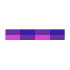 Blue And Pink Buffalo Plaid Check Squares Pattern Flano Scarf (mini) by yoursparklingshop
