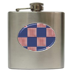 Red White Blue Stars And Stripes Hip Flask (6 Oz) by yoursparklingshop