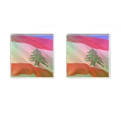 Lebanon Cufflinks (square) by AwesomeFlags