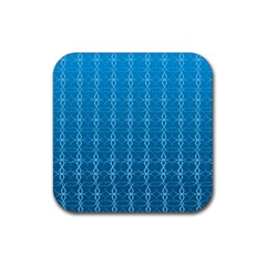 Background Texture Pattern Blue Rubber Coaster (square)  by Dutashop