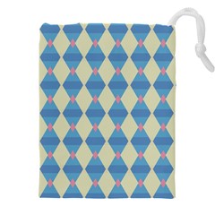 Pattern Texture Chevron Drawstring Pouch (4xl) by Dutashop