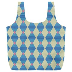 Pattern Texture Chevron Full Print Recycle Bag (xxl) by Dutashop