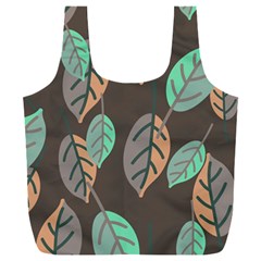 Leaf Brown Full Print Recycle Bag (xxl) by Dutashop