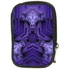 Mandala Neon Compact Camera Leather Case by Dutashop