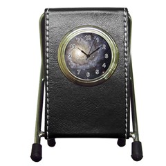 Spiral Galaxy Pen Holder Desk Clock by ExtraAwesomeSauce