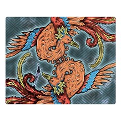 Chinese Phoenix Double Sided Flano Blanket (large)  by ExtraAwesomeSauce
