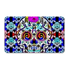 Sugar Skull Pattern 2 Magnet (rectangular) by ExtraAwesomeSauce