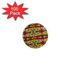 Leaves Pattern 1  Mini Magnets (100 Pack)  by ExtraAwesomeSauce