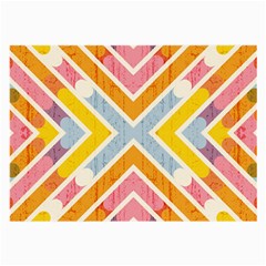Line Pattern Cross Print Repeat Large Glasses Cloth by Dutashop