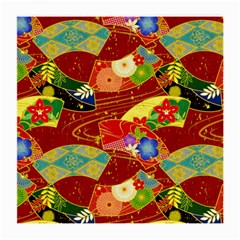 Floral Abstract Medium Glasses Cloth by icarusismartdesigns