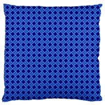 Basket Weave Basket Pattern Blue Large Cushion Case (One Side) Front