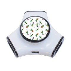 Cacti In Pots 3-port Usb Hub by SychEva