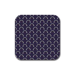 Pattern Arc En Ciel/nuages Rubber Square Coaster (4 Pack)  by kcreatif