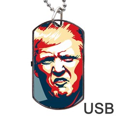 Trump Pop Art Dog Tag Usb Flash (one Side) by goljakoff
