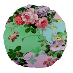 Shabbychic Large 18  Premium Round Cushions by PollyParadise