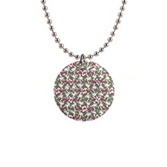 Multicolored Texture Print Pattern 1  Button Necklace by dflcprintsclothing