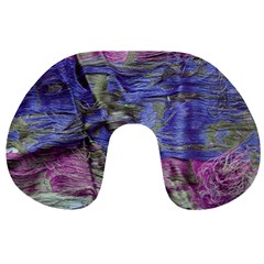 Warp And Weft Travel Neck Pillow by kaleidomarblingart