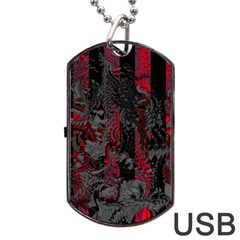 Gates Of Hell Dog Tag Usb Flash (two Sides) by MRNStudios