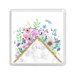 Minimal Gold Marble Bouquet Memory Card Reader (square) by gloriasanchez