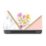 Minimal Peach Gold Floral Marble A Memory Card Reader with CF Front