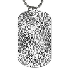 White And Black Modern Abstract Design Dog Tag (one Side) by dflcprintsclothing