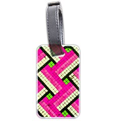 Pop Art Mosaic Luggage Tag (two Sides) by essentialimage365