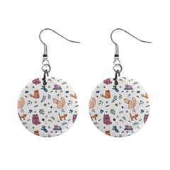 Funny Cats Mini Button Earrings by SychEva