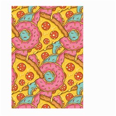 Fast Food Pizza And Donut Pattern Large Garden Flag (two Sides) by DinzDas