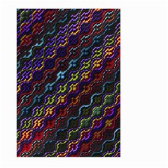 Dark Multicolored Mosaic Pattern Large Garden Flag (two Sides) by dflcprintsclothing