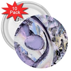 Landslide Baby Blue 3  Buttons (10 Pack)  by MRNStudios