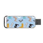 Unusual And Funny Tetris Cats Portable USB Flash (Two Sides) Back