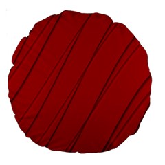 Print Cornell Red Pattern Design Large 18  Premium Round Cushions by dflcprintsclothing