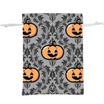 Pumpkin Pattern  Lightweight Drawstring Pouch (XL) Back