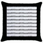 Athletic Running Graphic Silhouette Pattern Throw Pillow Case (Black) Front