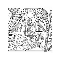 Egyptian-hieroglyphics-history-seb Small Satin Scarf (square) by Sudhe