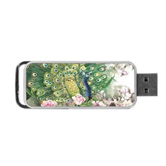 Peafowl Peacock Feather-beautiful Portable Usb Flash (two Sides) by Sudhe