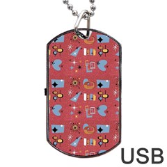 50s Red Dog Tag Usb Flash (one Side) by NerdySparkleGoth