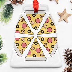 Pizza-slice-food-italian Ornament (bell) by Sudhe