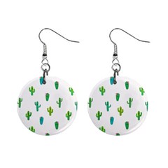 Funny Cacti With Muzzles Mini Button Earrings by SychEva