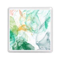Green And Orange Alcohol Ink Memory Card Reader (square) by Dazzleway