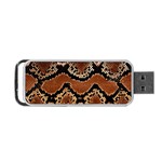 Leatherette Snake 3 Portable USB Flash (One Side) Front