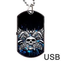 Skullart Dog Tag Usb Flash (two Sides) by Sparkle