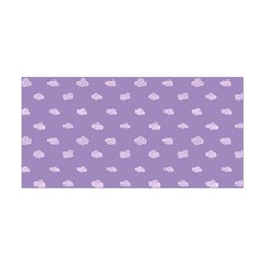 Pink Clouds On Purple Background Yoga Headband by SychEva