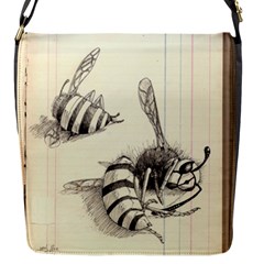 Bees Flap Closure Messenger Bag (s) by Limerence